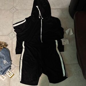 The Limited Black and White Track Suit